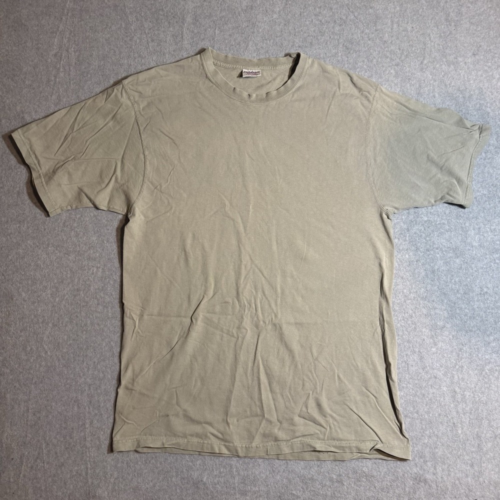 Vintage Pluma T Shirt Men's Large Tan Heavyweight Cotton 90s Boxy Vtg